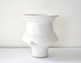 White Sculptural Studio Pottery Vase