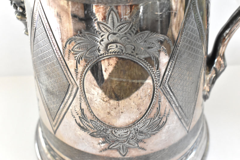 Antique C.1860-1870 Reed & Barton Stimpson Silver Plate Water Pitcher