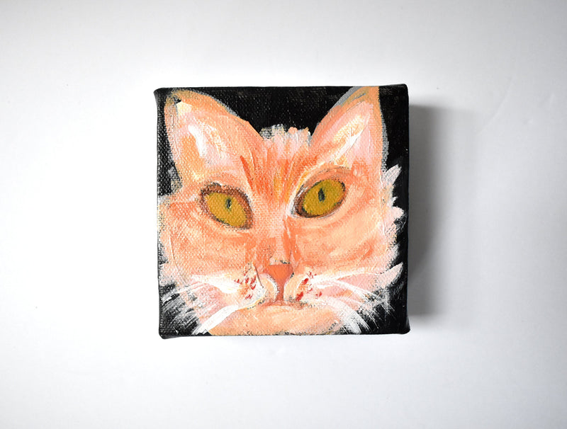 Small Cat Paintings - Set of 3
