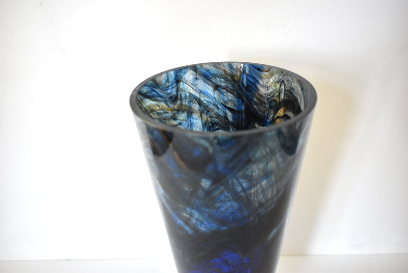 Large Cobalt Blue Blown Glass Vase