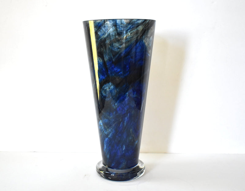 Large Cobalt Blue Blown Glass Vase