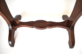 Antique French Parquetry Tiered & Galleried Side Tables - a Pair