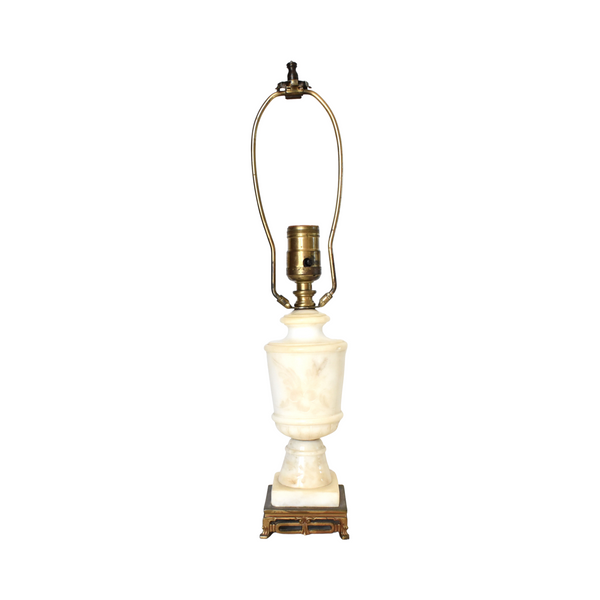 Antique 19th-Century White Marble Table Lamp