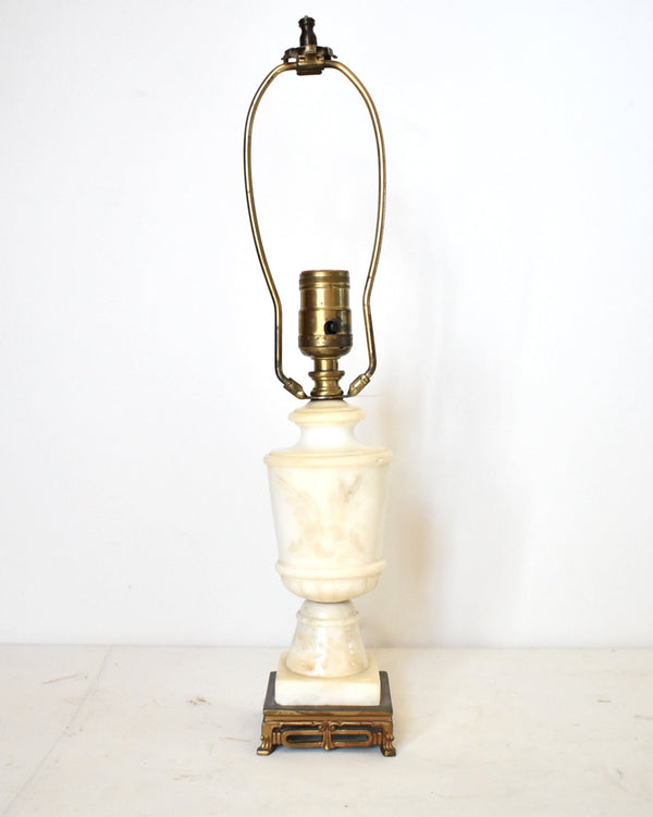 Antique 19th-Century White Marble Table Lamp