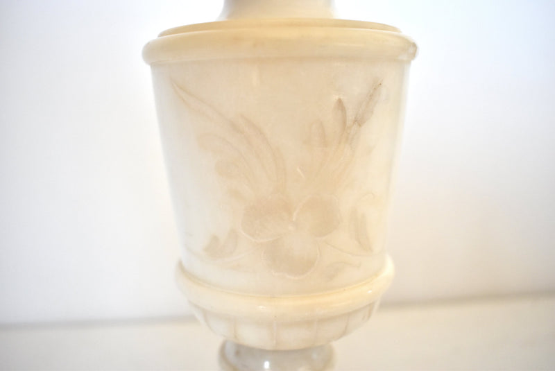 Antique 19th-Century White Marble Table Lamp