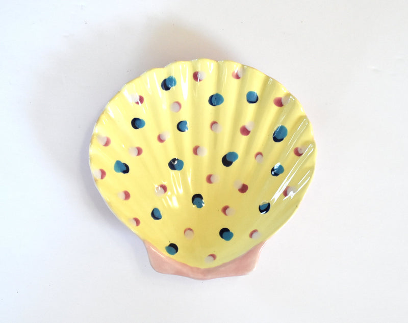 Colorful Ceramic Clam Shell Dish