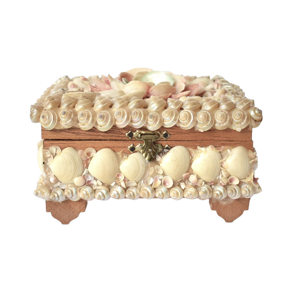 Vintage Sailor's Valentine Shell Box