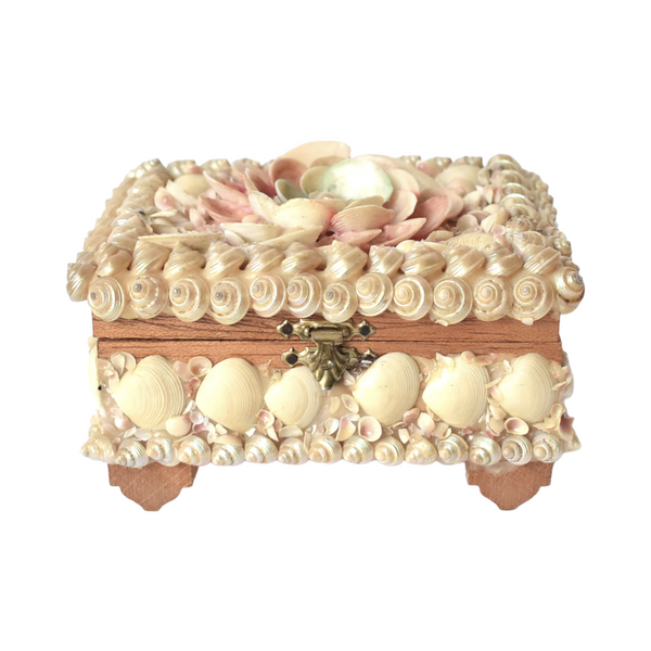 Vintage Sailor's Valentine Shell Box