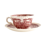 Antique Mason's Ironstone Red Staffordshire Tea Cup and Saucer