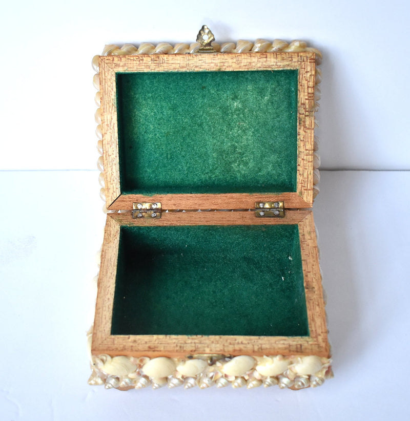 Vintage Sailor's Valentine Shell Box