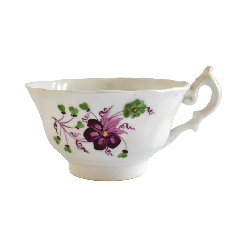 Antique Georgian Teacup With Violets