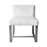 White Ostrich Texture Minimalist Chair