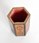 Moorish Wood Mosaic Pencil Cup