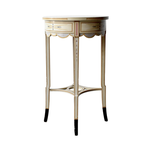 Vintage Trompe l'Oeil Side Table