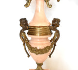 Italian Empire Brevettato Pink Marble & Ormolu Candelabra - a Pair