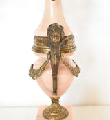 Italian Empire Brevettato Pink Marble & Ormolu Candelabra - a Pair