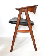 1960s Vintage Erik Kirkegaard for Høng Stolefabrik Danish Mid-Century Modern Teak Compass Chair