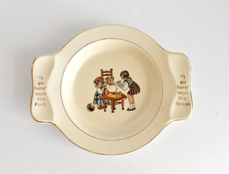 Antique 1920s Child's Plate and Cup