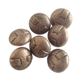 Set of Seven (7) 3/4" 19mm Vintage Gold-Tone Back-Shank Buttons