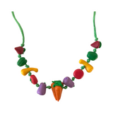 Vintage Garden Necklace with Vegetables in Polymer Clay