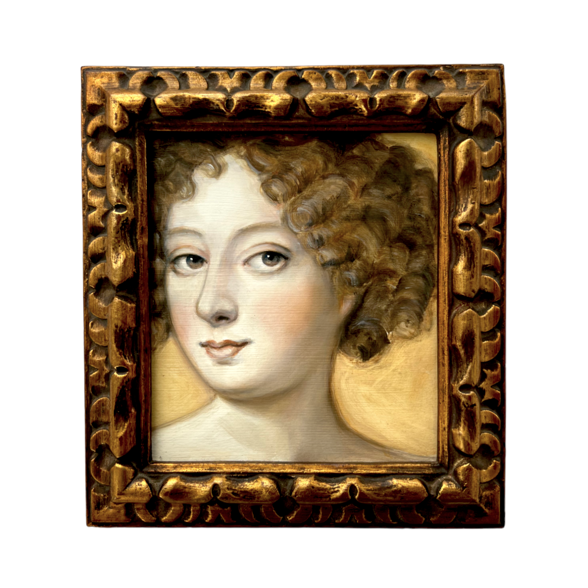 Portrait of a Lady in a Carved Gold Frame