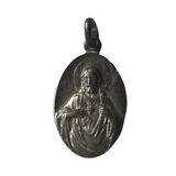 Vintage French Virgin Mary and Jesus of the Bleeding Heart Medal