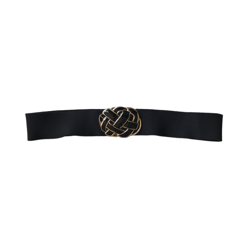 Vintage Elastic Braided Gold Metal Belt