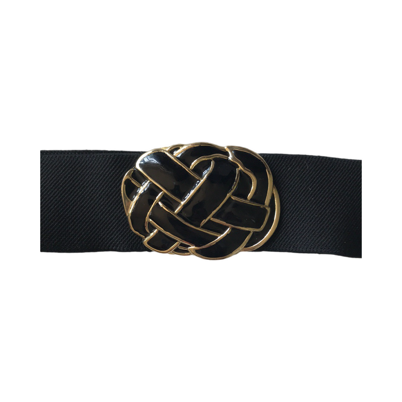 Vintage Elastic Braided Gold Metal Belt