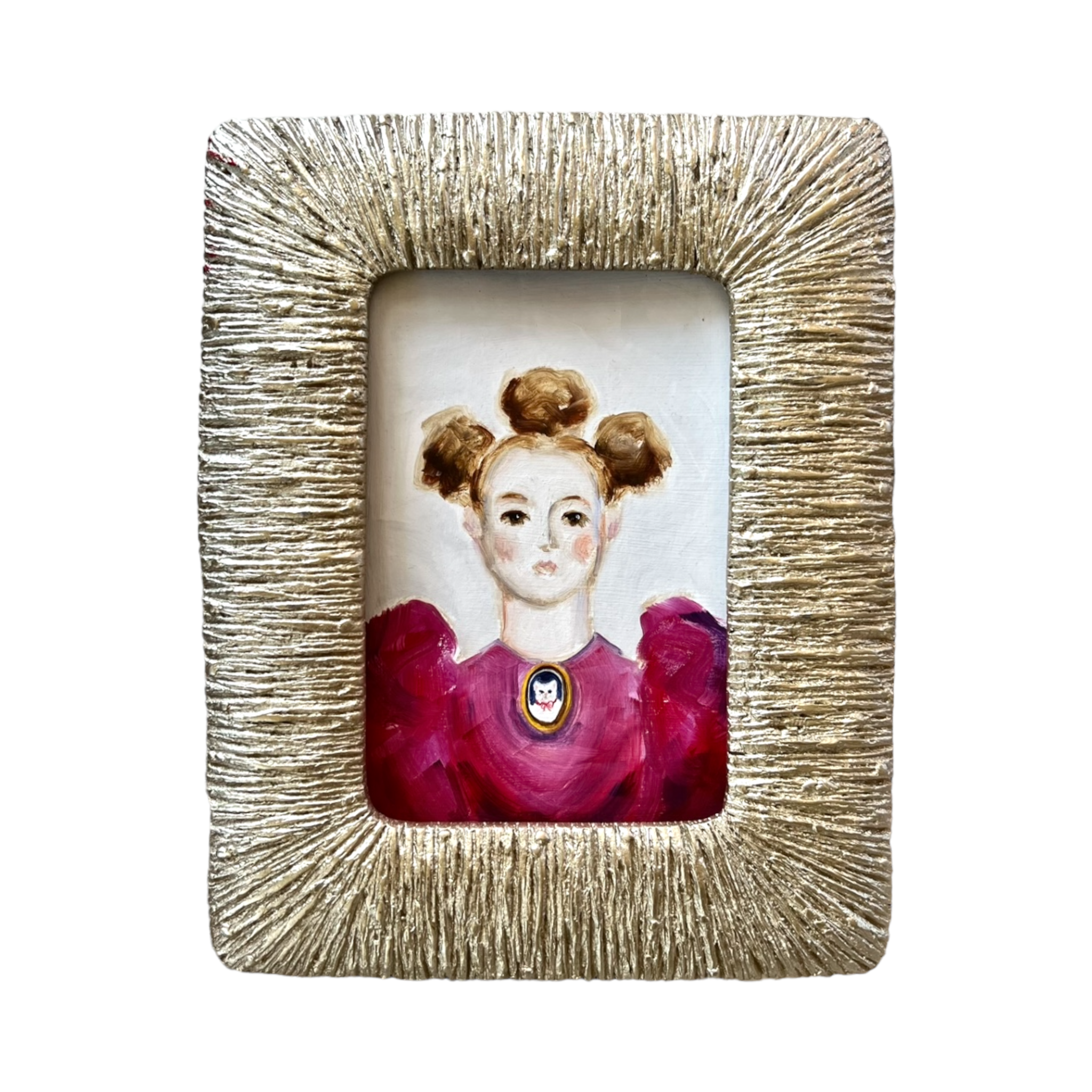 Storybook Portrait of a Girl in a Pink Dress