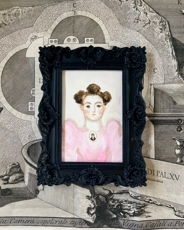 Storybook Portrait of a Lady with a Portrait Brooch