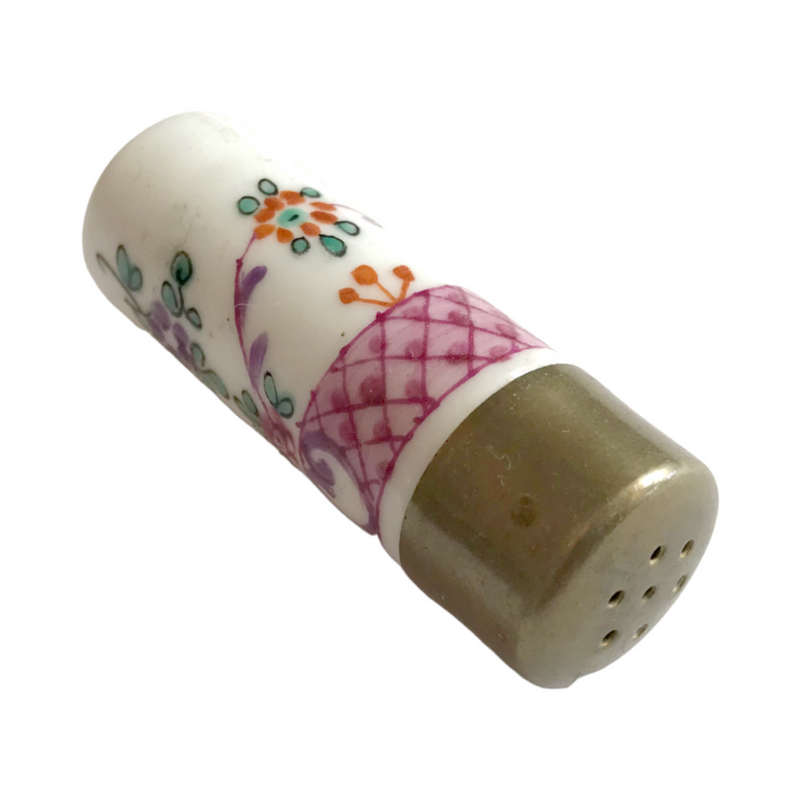 c. 1890s French Porcelain Famille Rose Smelling Salts Bottle