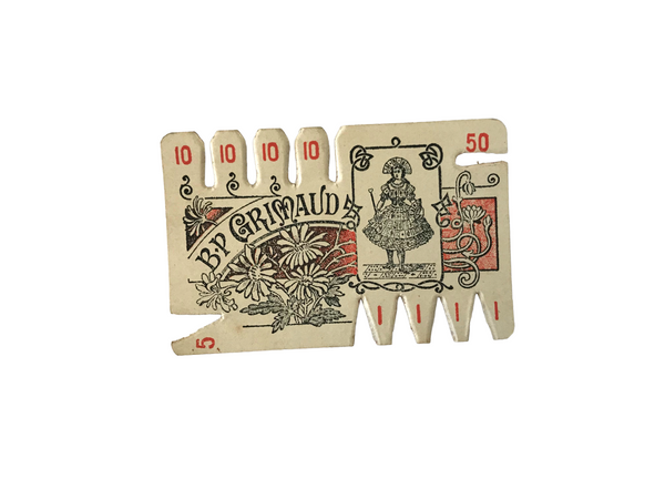 Rare 19th-C French Piquet Score Keepers with Grimaud Cards