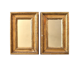 Antique 18th-Century French Giltwood Mirrors - a Pair