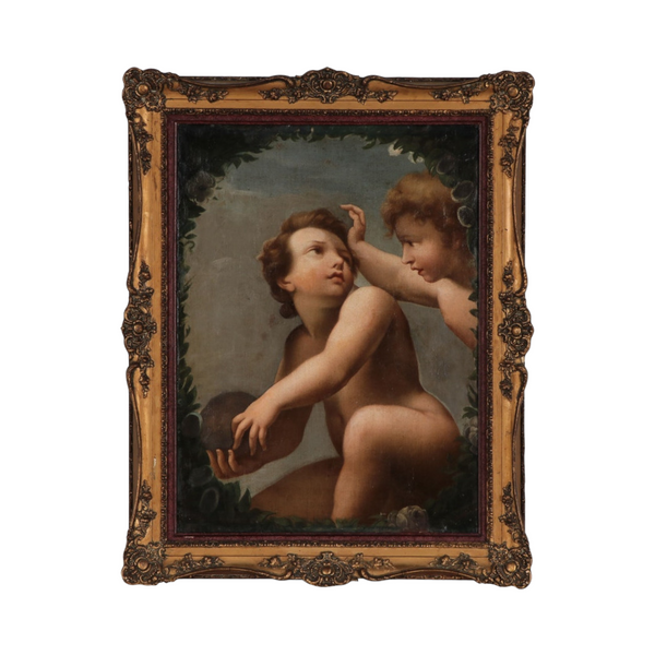 17th-Century Painting of Putti Playing With a Ball