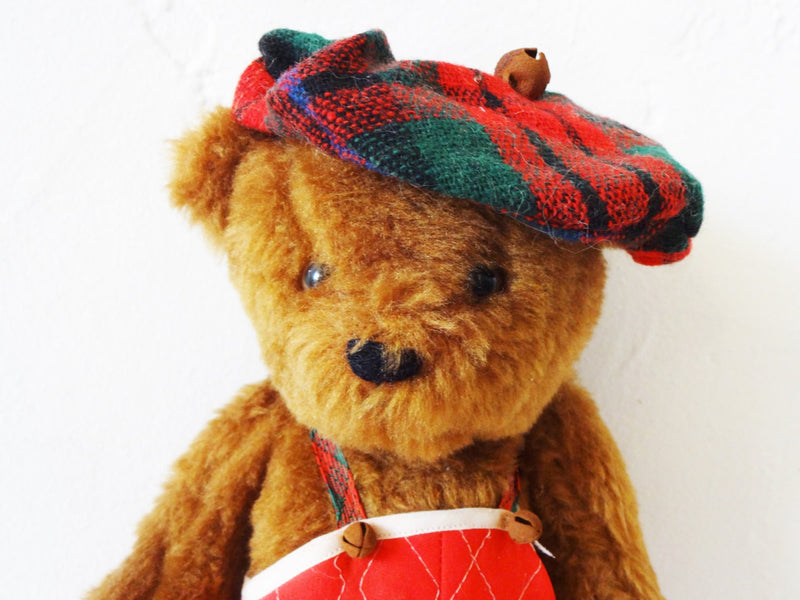 Vintage Collector's Teddy Bear Stuffed Animal with Scottish Tam
