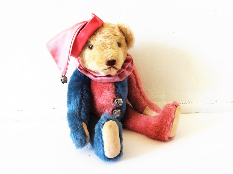 Vintage Harlequin Hand-made Teddy Bear