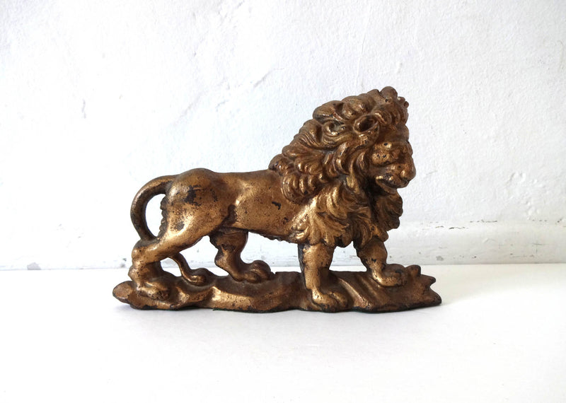 c. 1800s Lion Cast-Iron Doorstop