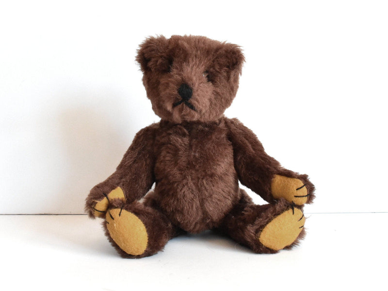 Vintage Collector's Dark Brown Teddy Bear Stuffed Animal