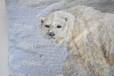 Vintage Polar Bear Needlepoint Pillow