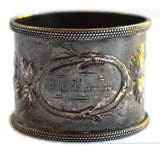 19th Century Antique Victorian Repousse Napkin Ring Holder