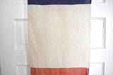 Antique French Tricolor Swallowtail Pennant Guidon Flag