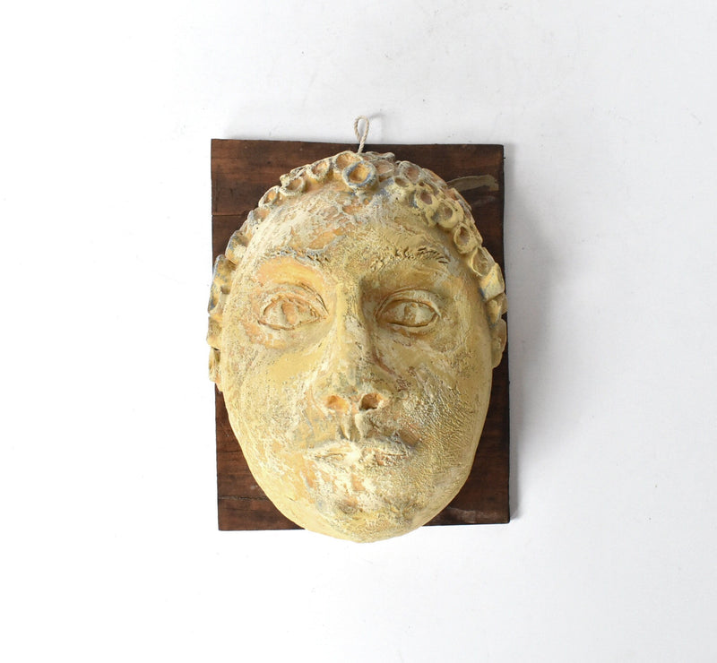 Mid-Century Ceramic Head Wall Sculpture