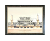 Vintage French Architectural Lithograph Print