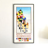 Vintage World Cycling Championships Bicycle Framed Poster by Phil Dynan