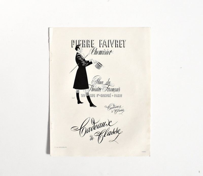 Vintage French Men's Fashion Advertisement Page