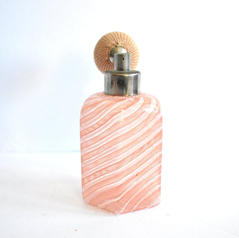Vintage Murano Art Glass Perfume Bottle With Working Atomizer