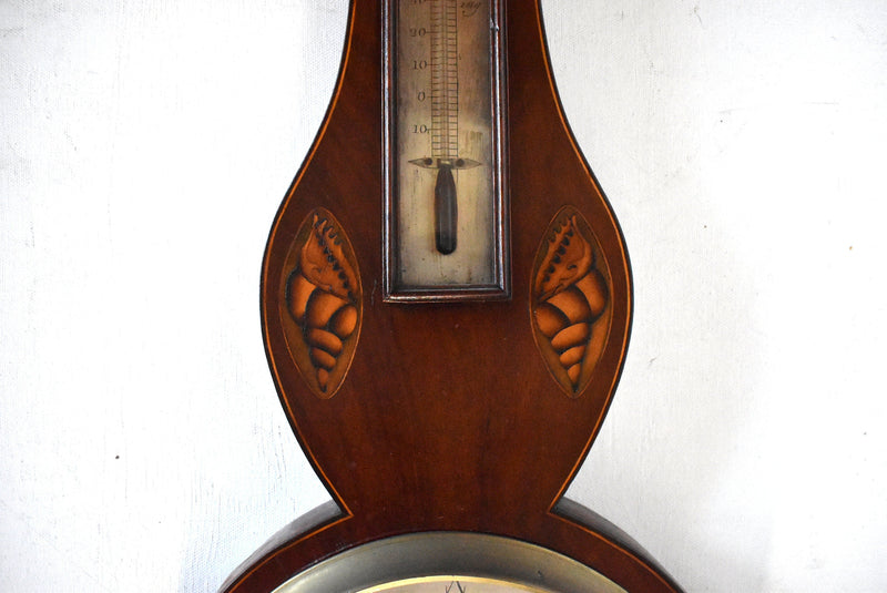 Antique Scottish Regency c.1810-1830 Inlaid Wheel Barometer by T. Silo, Glasgow
