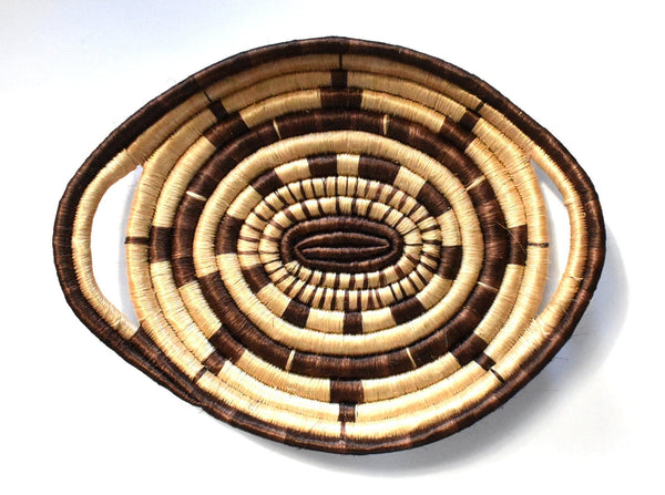 Mid-Century Pima Papago/Tohono O'Odham Woven Coil Basket Tray