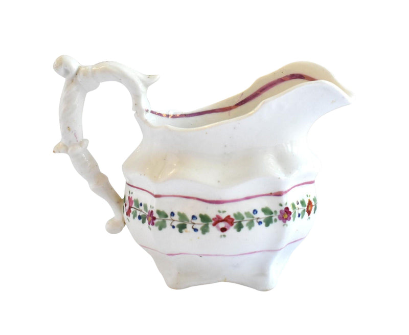 Antique Georgian Staffordshire Pink Luster Pitcher