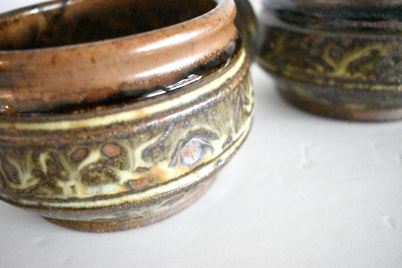Mid-Century Studio Pottery Soup Bowls - Set of 3